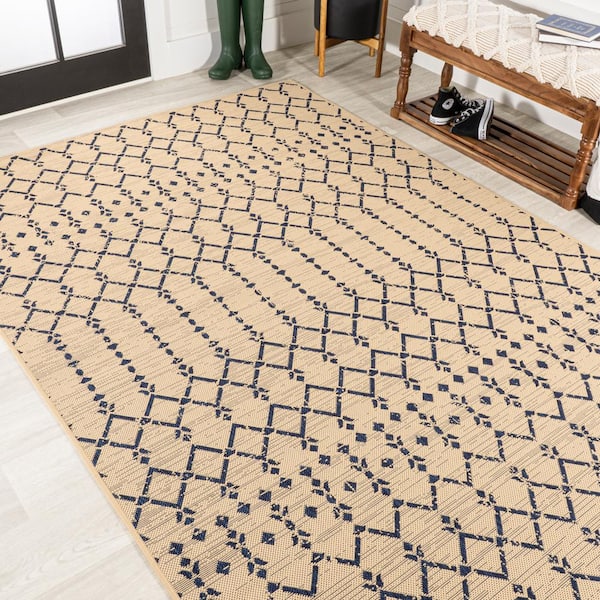 Nordic Geometric Lattice Outdoor Carpets Multifunction Outdoor