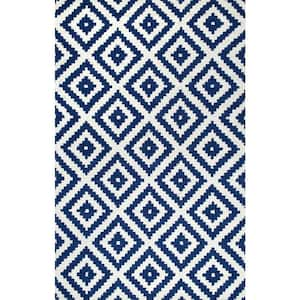 Hand Tufted Kellee Navy Doormat 2 ft. x 3 ft.  Area Rug