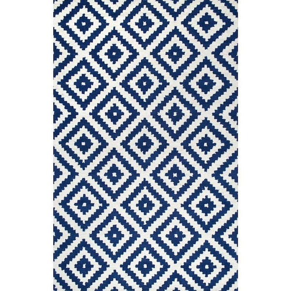 nuLOOM Hand Tufted Kellee Navy Doormat 2 ft. x 3 ft.  Area Rug