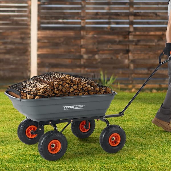 【6月20まで掲載】（残り4日）ホットキャビン VEVOR 4 cu. ft. Dump Cart Poly with Easy to Assemble Steel