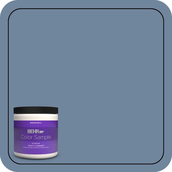 BEHR PREMIUM PLUS 8 oz. #S520-5 Thundercloud Eggshell Enamel Interior Paint & Primer Color Sample