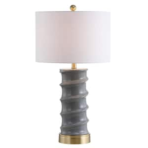 Taipei 28 in. Dark Grey/Gold LED Table Lamp