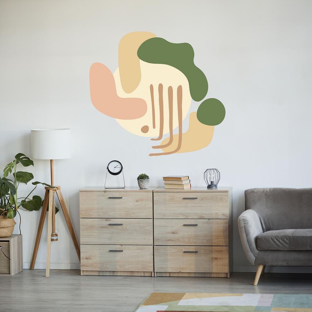 Soft Amoeba Modular Mural Peel and Stick Wall Decals