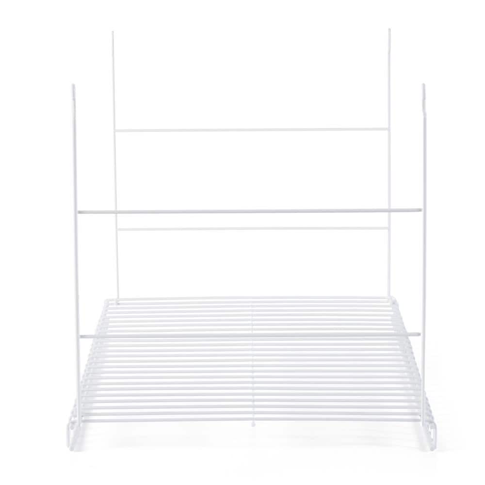 24-Inch White Steel Wire Hanging Storage Shelf, 2 Pack