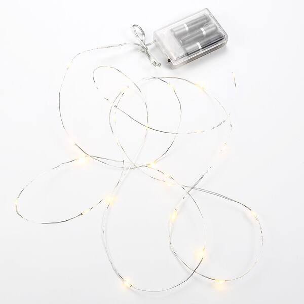 Bulbrite 25-Light Single Strand Silver LED String-Light (2-Pack)