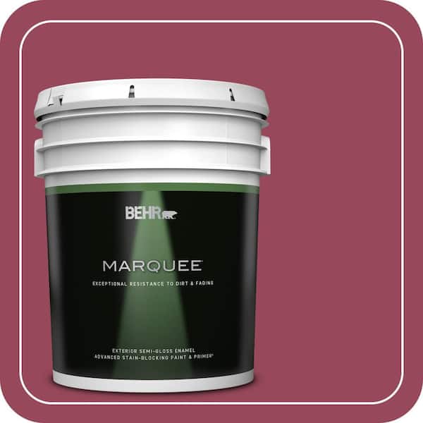 BEHR MARQUEE 5 gal. #PPU1-16 Haitian Flower Semi-Gloss Enamel Exterior Paint & Primer