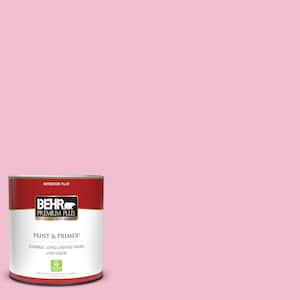 1 qt. #100B-4 Pink Chintz Flat Low Odor Interior Paint & Primer