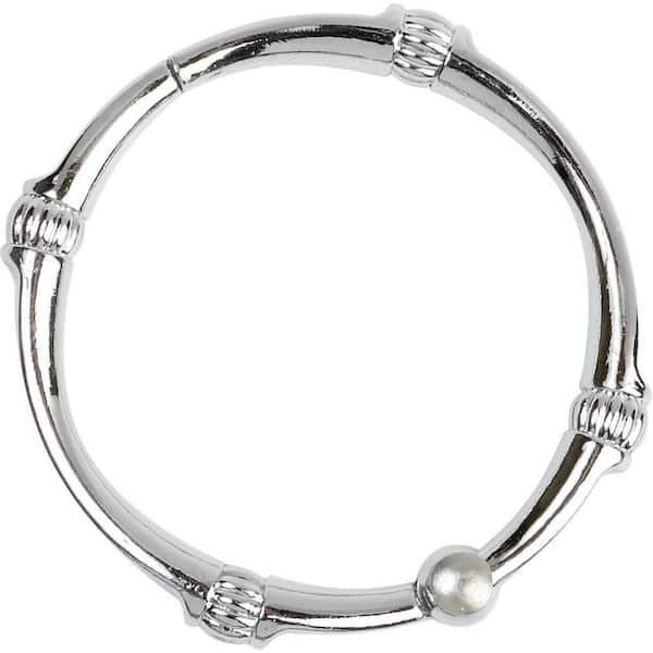 Glacier Bay Rustproof Decorative Shower Rings in Chrome (12-Pack)