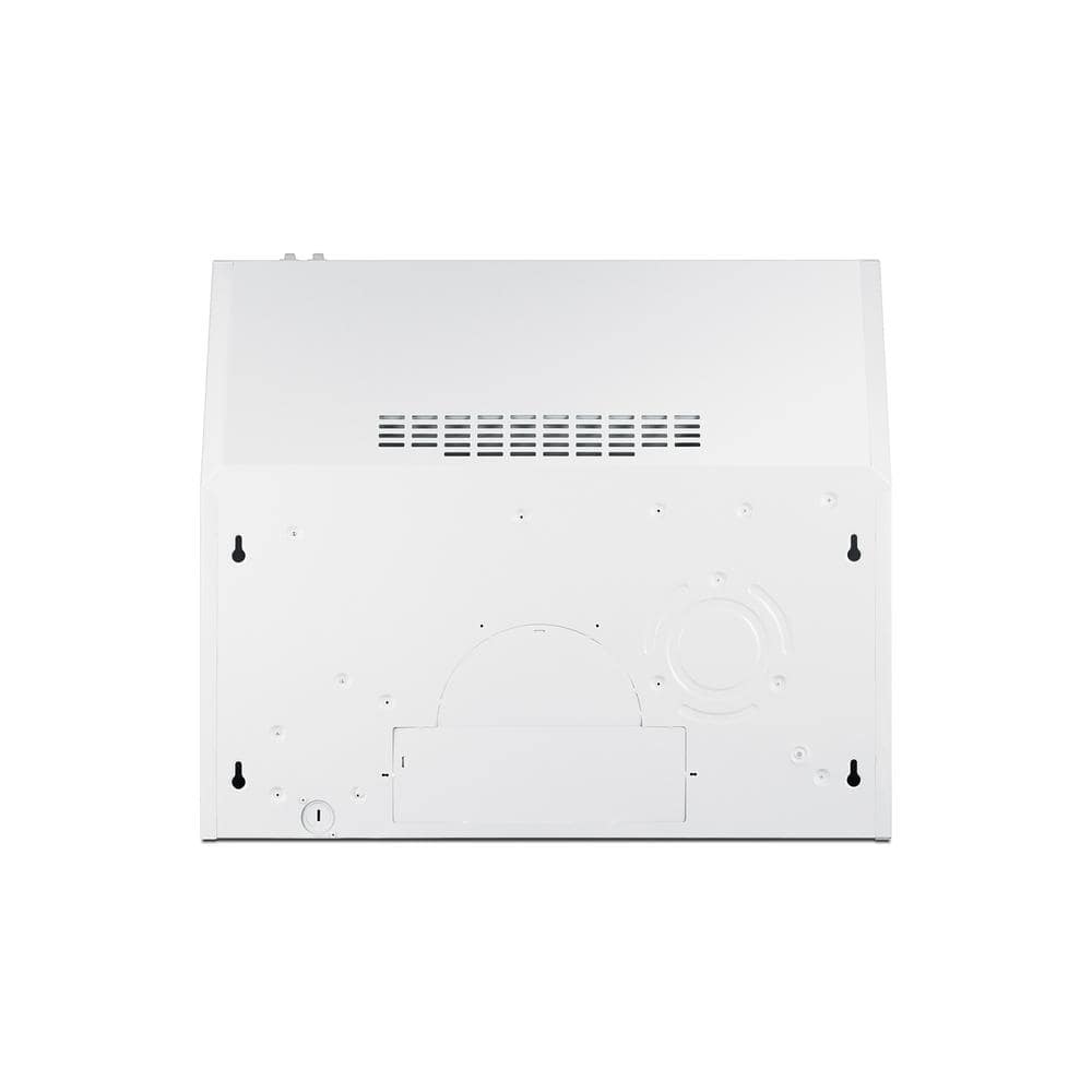 Summit 24" White Convertible Under Cabinet Range Hood with Charcoal Filter