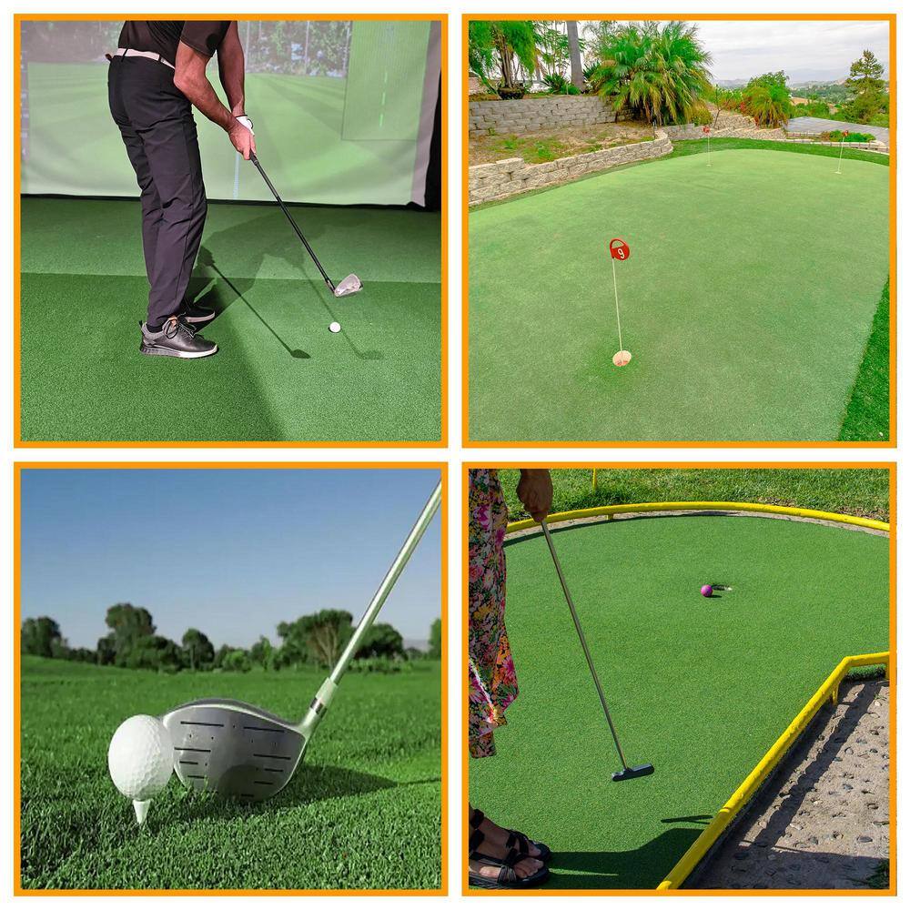 Green Artificial Turf Golf Hitting Mat with Latex Backing
