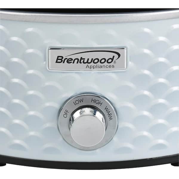 Brentwood Appliances 4.5-Quart White Oval Slow Cooker in the Slow Cookers  department at