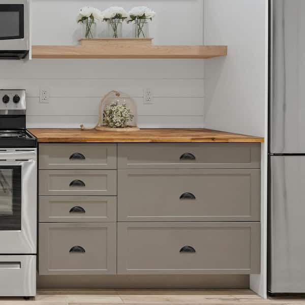 3.7 in. (76mm) Matte Black Door Handles and Pulls Semicircle Pure Copper Cabinet Drawer Cup Pulls (2-Pack)