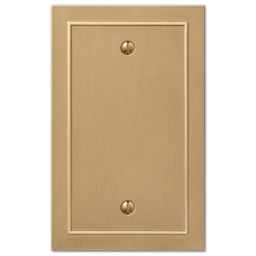 Bethany Brushed Bronze Single Blank Metal Wall Plate