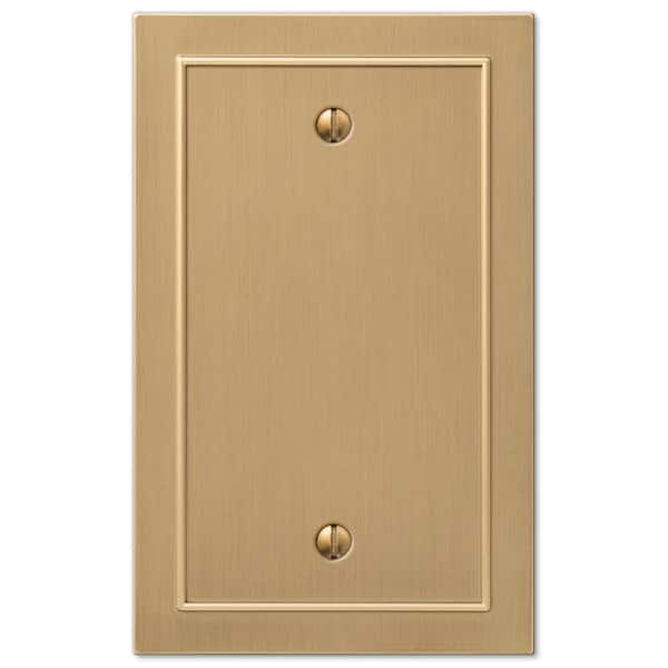 AMERELLE Bethany 1 Gang Blank Metal Wall Plate - Brushed Bronze