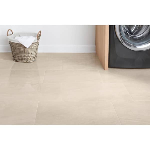 Pavia Crema 12 in. x 24 in. Polished Porcelain Quartzite Look Floor and Wall Tile (16 sq. ft./Case)