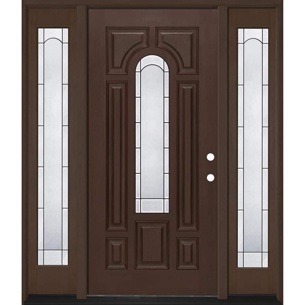 Regency 68 in.x 80 in. CenterLite Empire Glass LHIS Hkry Mahogany Fiberglass Prehung Front Door w/14 in.-Full SLs 6-9/16 price history on PriceWatchPro