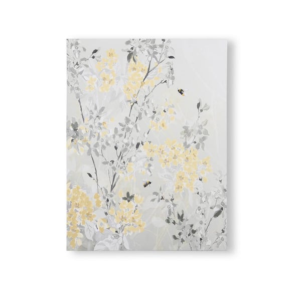 Laura Ashley 23.6 in. x 31.5 in. Spring Blossoms Printed Canvas Wall Art