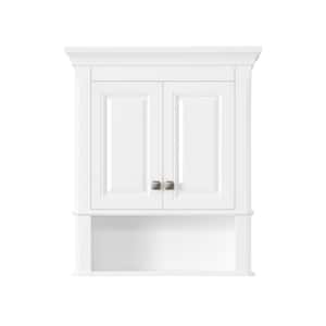 Moorpark 24 in. W x 8 in. D x 28 in. H Bathroom Storage Wall Cabinet in White