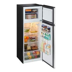 Magic Cool 10.0 cu. ft. Top Freezer Apartment Size Refrigerator In  Stainless Steel MCR10SI - The Home Depot