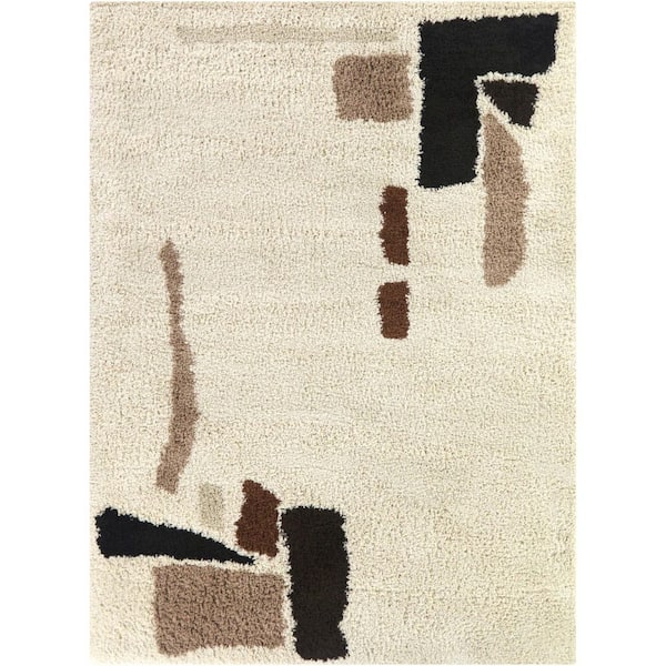 Botello Cream 5 ft. 3 in. x 7 ft. Abstract Area Rug