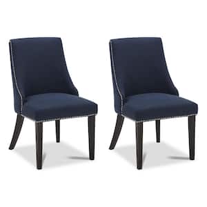 Merope Insignia Blue Gray Fabric Dining Chair (Set of 2)
