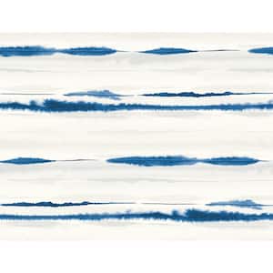Luxe Haven Blue Oasis Horizon Stripe Peel and Stick Wallpaper (Covers 40.5 sq. ft.)