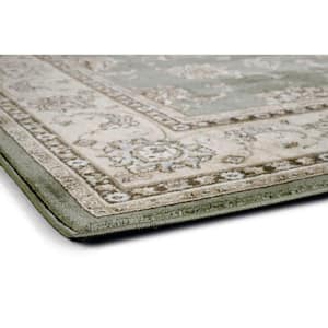 Pisa Light Green 5 ft. x 7 ft. Traditional Oriental Floral Scroll Area Rug