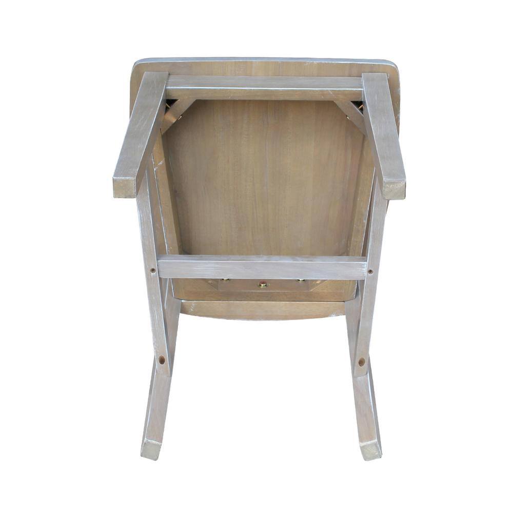 San Remo Slatback Side Chair in Washed Gray Taupe