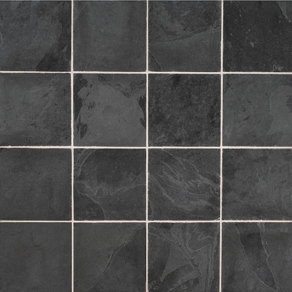 MSI Montauk Black 12 in. x 12 in. Gauged Slate Floor and Wall Tile (10 sq. ft. / case)