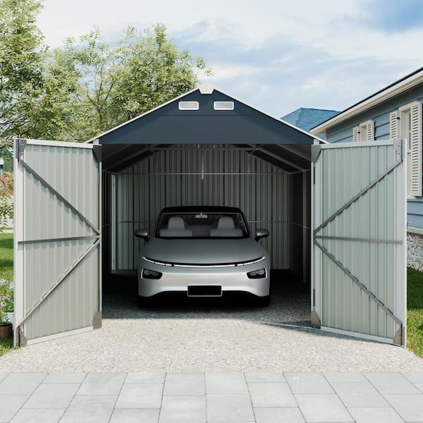 CARBUTLER 12 ft. W x 20 ft. D Metal Outdoor Storage Shed/Garage