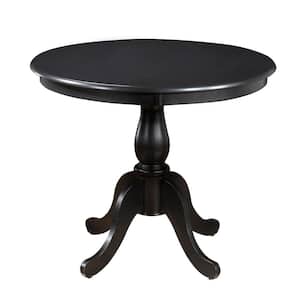 Fairview Antique Black 36 in. Round Pedestal Dining Table
