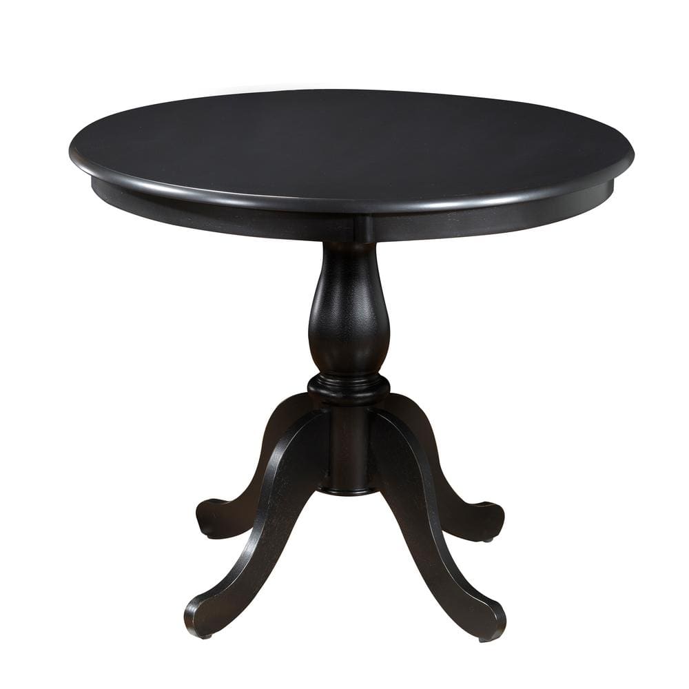Round Pedestal Dining Table 3036t Ab, Round Black Tables