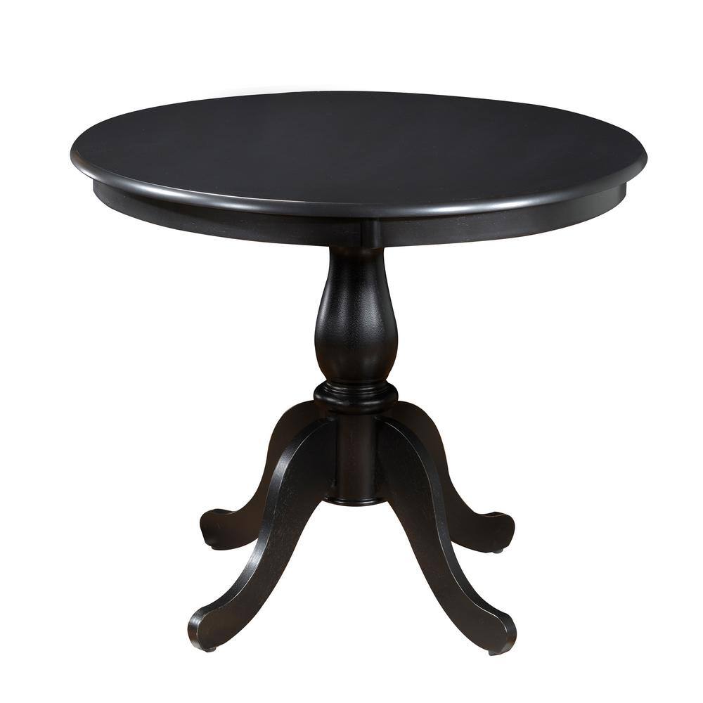 Small black store pedestal table