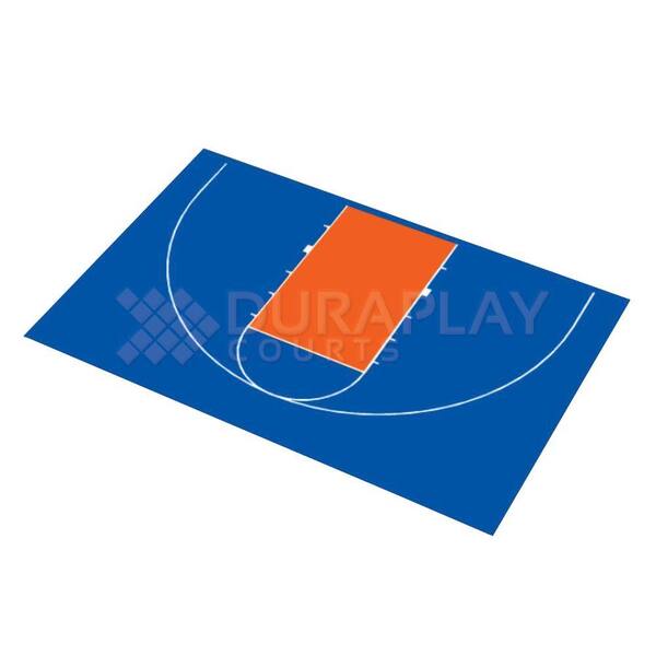 DuraPlay 45 ft. 6 in. x 29 ft. 7 in. Half Court Basketball Kit