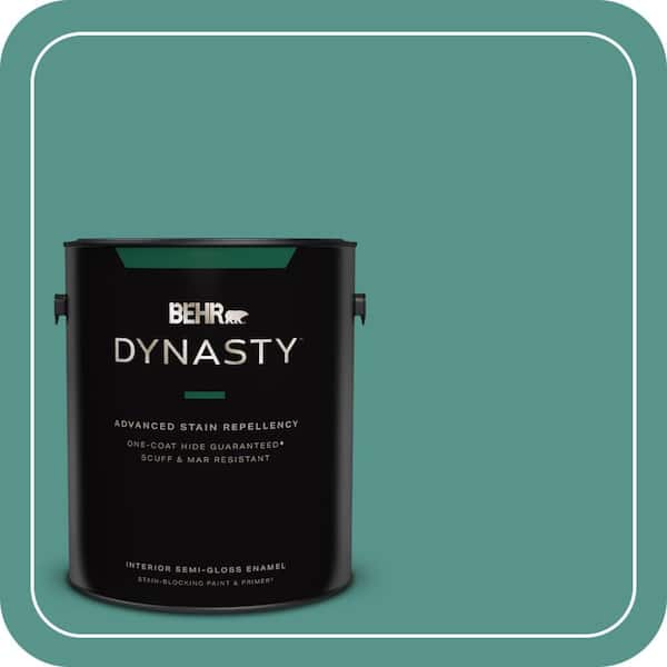 BEHR DYNASTY 1 gal. #490D-6 Thermal Spring Semi-Gloss Enamel Interior Stain-Blocking Paint & Primer