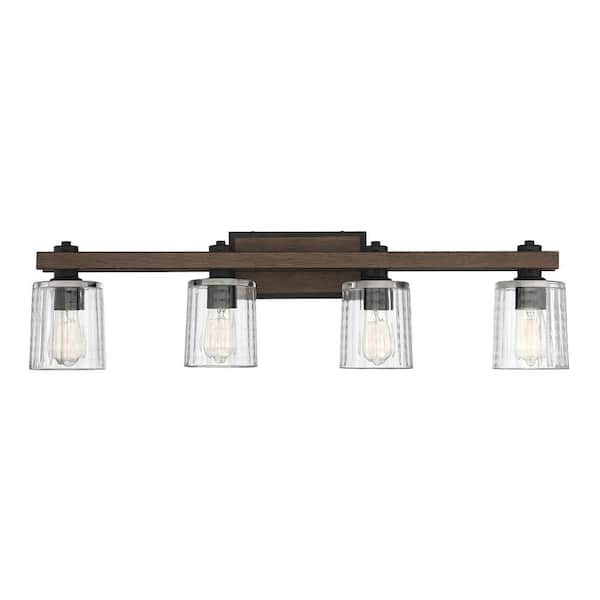 Savoy House Halifax 36 in. W x 9.75 in. H 4 Light Durango Bathroom