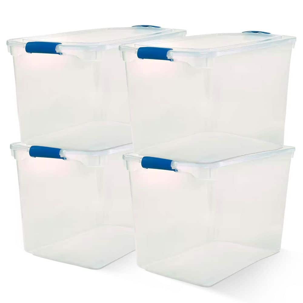 112 qt. Heavy Duty Modular Stackable Storage Containers, Clear, 4-Pack price history on PriceWatchPro