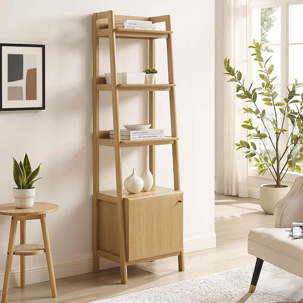 MODWAY Bixby 21 in. Wide Oak Bookshelf EEI-4655-OAK - The Home Depot