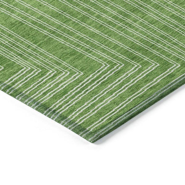 Chantille Machine Washable Indoor/Outdoor Abstract ACN1045 Green 5 ft. x 7 ft. 6 in. Area Rug