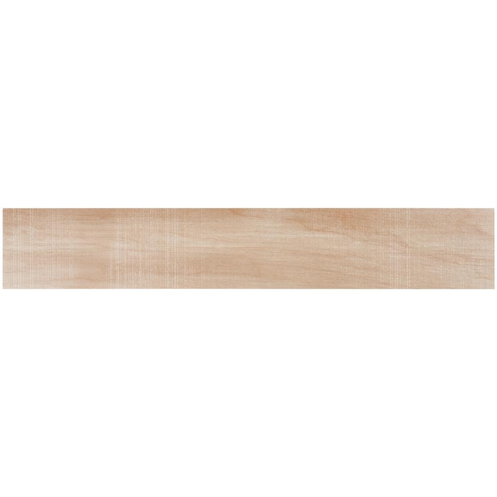 Maple 8" x 48" Matte Porcelain Wood Look Floor and Wall Tile