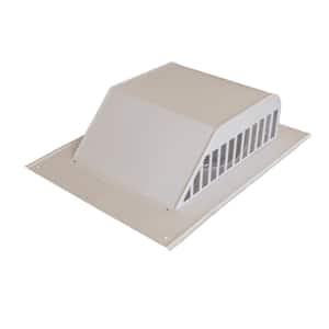 60 sq. in. NFA Aluminum Slant Back Roof Louver Static Vent in White (Carton of 6)