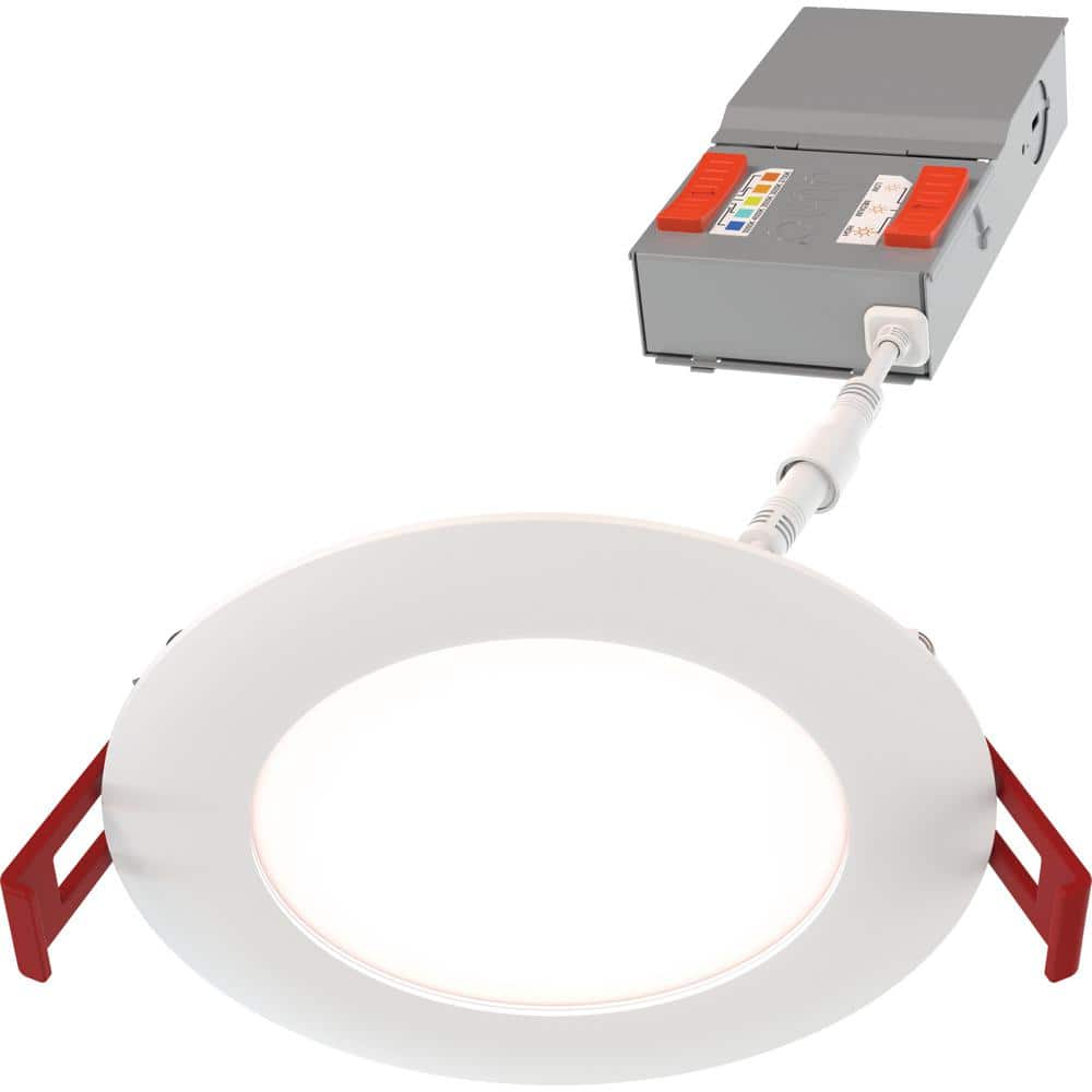 4'' White Aluminum LED Canless Recessed Downlight