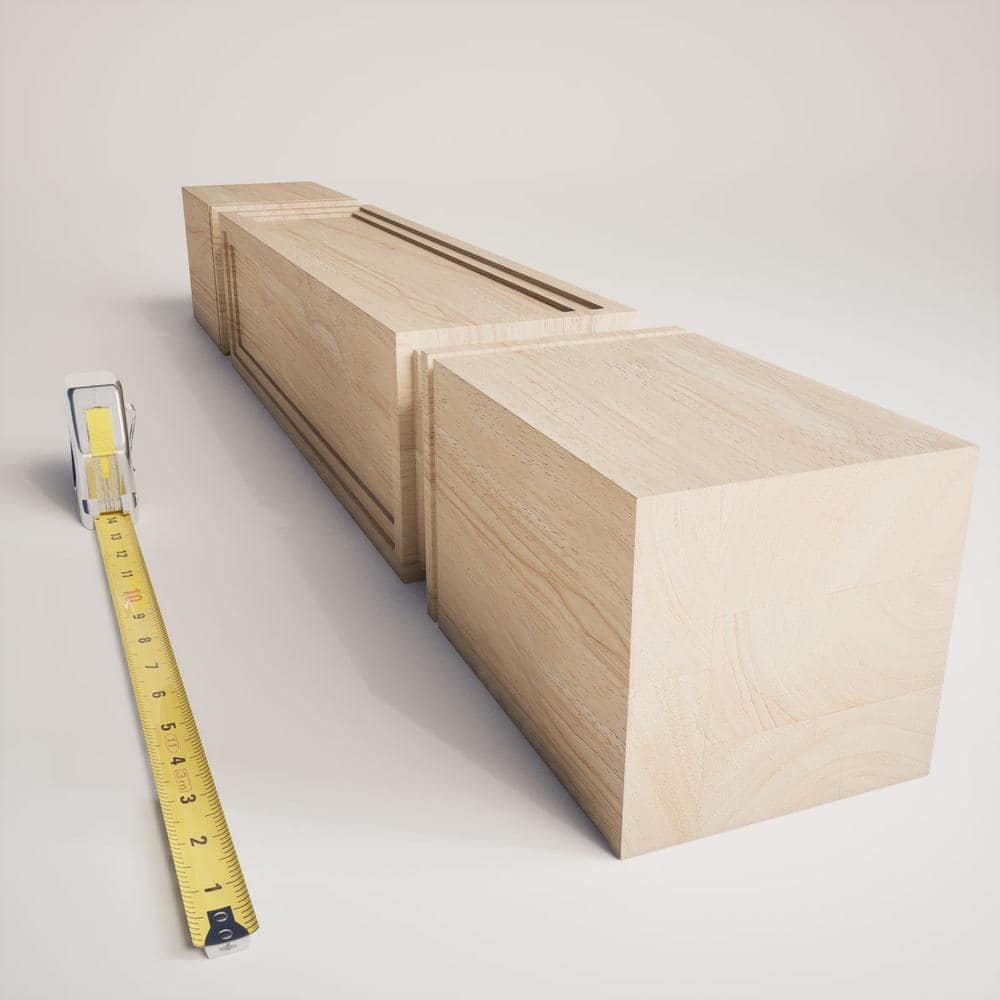 Kent 35.5" Unfinished Rubberwood Raised Panel Cabinet Column
