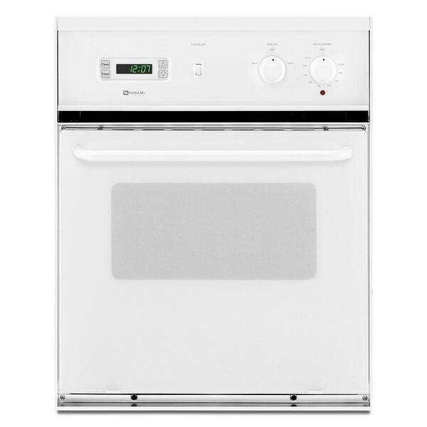 Maytag 24 in. Single Electric Wall Oven in White