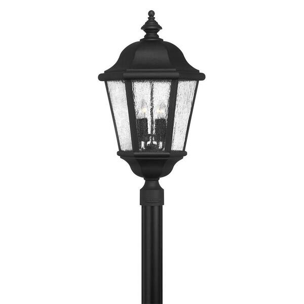 Edgewater 27.75 in. 4-Light Black Low Voltage Outdoor Pier or Post Mount