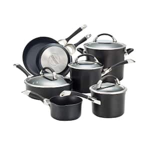 Symmetry 11-Piece Hard Anodized Aluminum Nonstick Cookware Set, in Gray