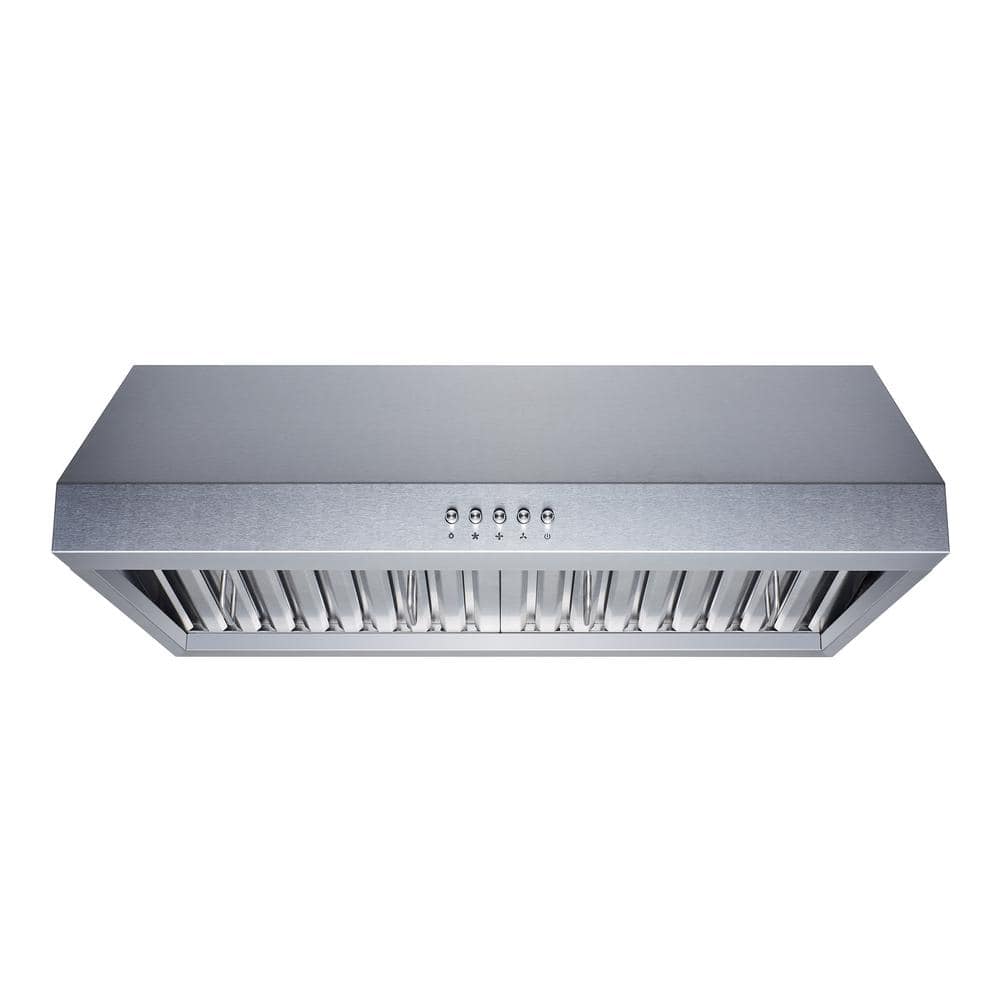 30 in. 298 CFM Ducted Under Cabinet Range Hood in Stainless Steel with Baffle Filters