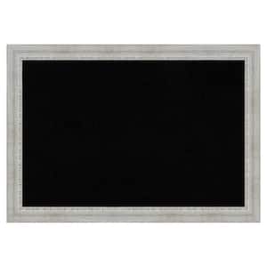 Rustic Whitewash Wood Framed Black Corkboard 40 in. x 28 in. Bulletin Board Memo Board