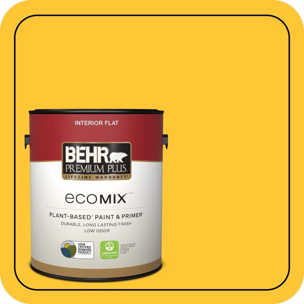 1 gal. #330B-7 Sunflower Flat EcoMix Plant-Based Interior Paint & Primer price history on PriceWatchPro