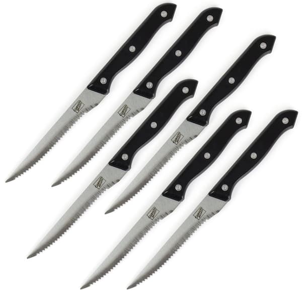 Moss & Stone Stainless Steel Serrated Knife Set, Premium Kitchen knives Set  With High-Carbon Stainless Steel Blades And Wooden Block Set, Cutlery
